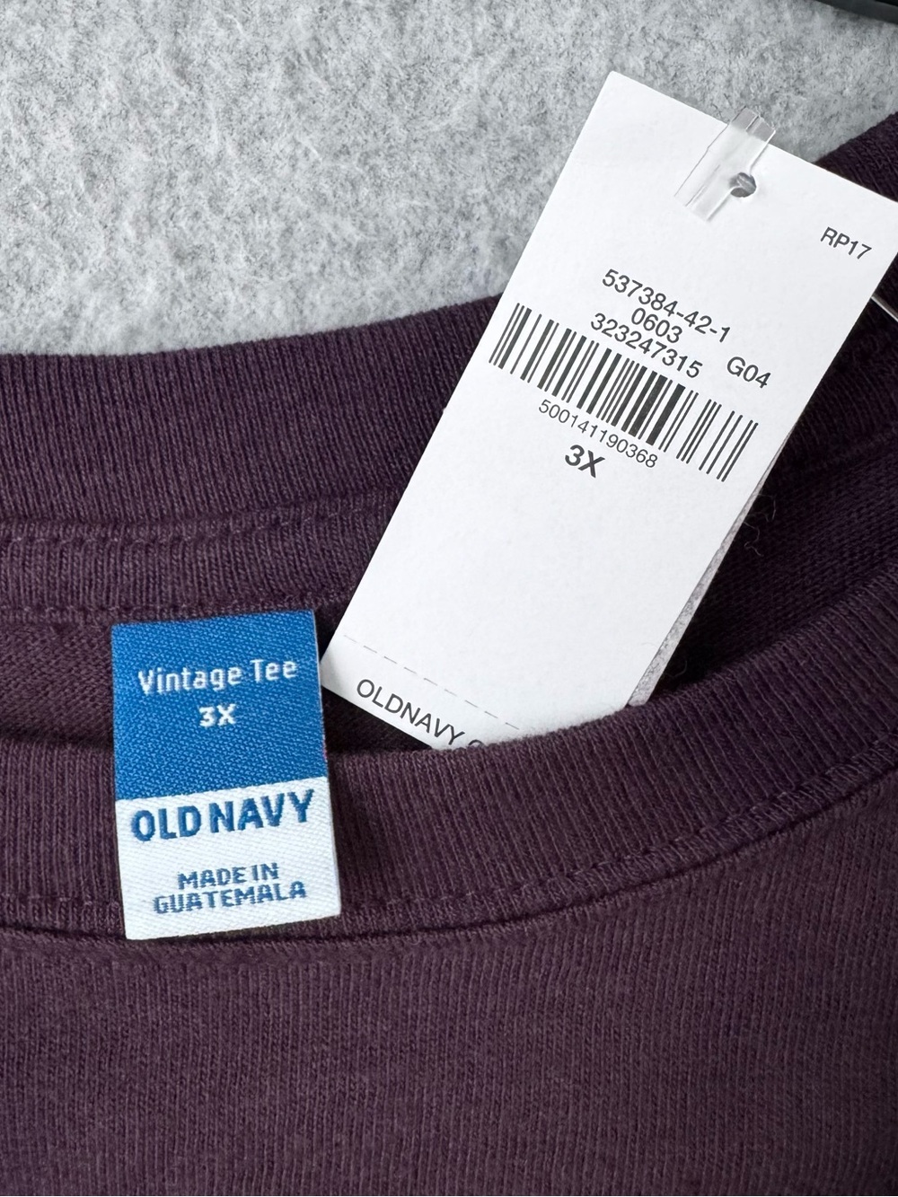 Old Navy Womens Size 3X ShortSleeve Crew Neck Vintage T-Shirt Relaxed  NWT - Picture 2 of 16